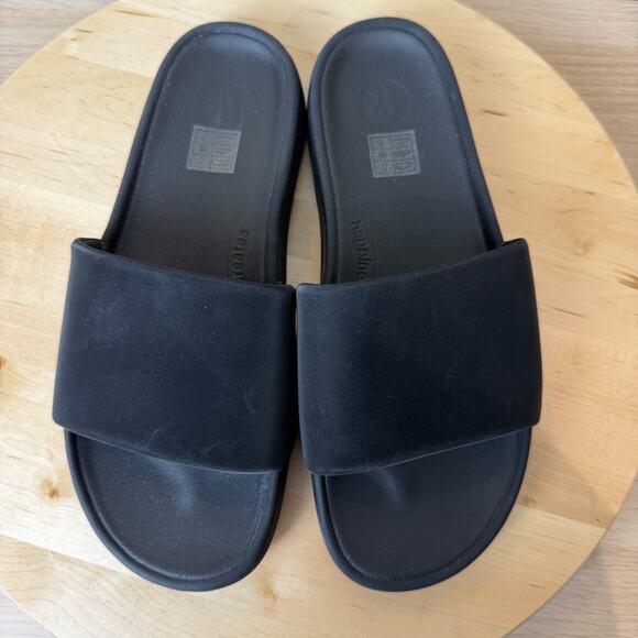 LULULEMON Restfeel Slide Sandal Women Size 9 Black Recovery Slip On Cushioned - Picture 5 of 13